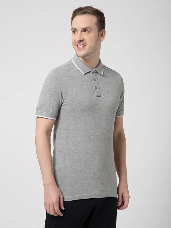 OXYZONE_Solid_Cotton_Polo_T_Shirt_for_Men,_Half_Sleeve_Tees,_Slim_Fit_Casual_Mens_Polo_Tshirt,_Everyday_Wear_Soft_&_Breathable_Fabric_Cotton_T-Shirt_for_Man