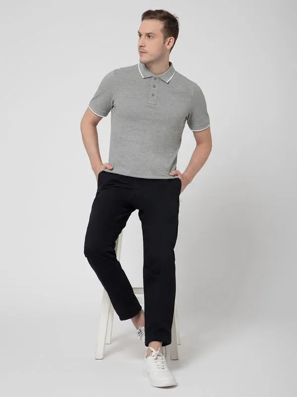 OXYZONE_Solid_Cotton_Polo_T_Shirt_for_Men,_Half_Sleeve_Tees,_Slim_Fit_Casual_Mens_Polo_Tshirt,_Everyday_Wear_Soft_&_Breathable_Fabric_Cotton_T-Shirt_for_Man