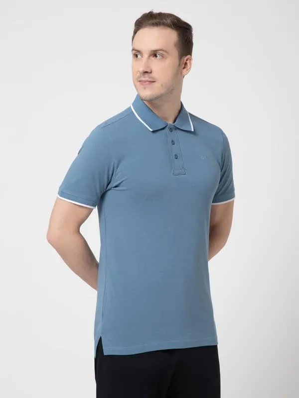 OXYZONE_Solid_Cotton_Polo_T_Shirt_for_Men,_Half_Sleeve_Tees,_Slim_Fit_Casual_Mens_Polo_Tshirt,_Everyday_Wear_Soft_&_Breathable_Fabric_Cotton_T-Shirt_for_Man