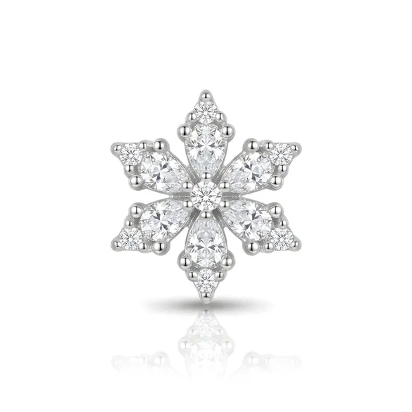Snowflake_Silver_Stud_Earrings