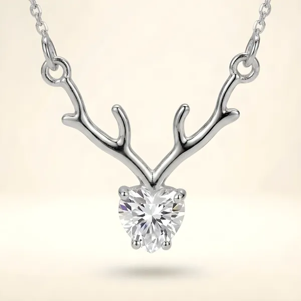 Enchanted_Deer_Heart_Silver_Pendant