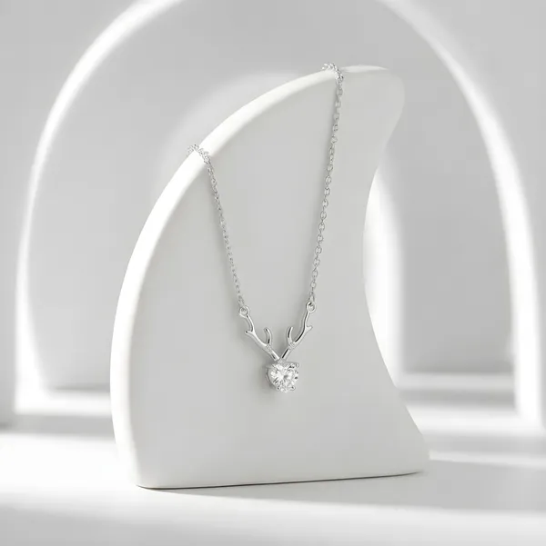 Enchanted_Deer_Heart_Silver_Pendant