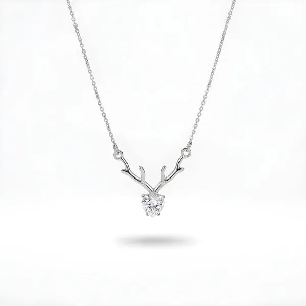 Enchanted_Deer_Heart_Silver_Pendant