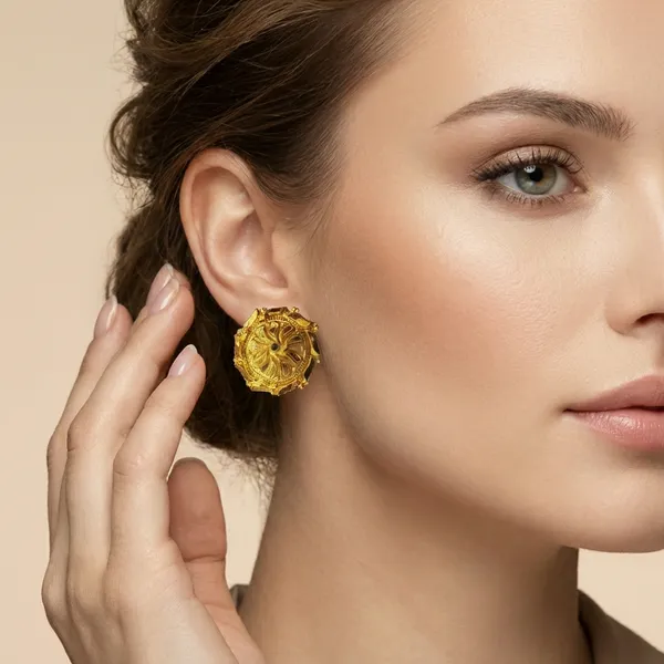Gold_Alloy_Round_Stud_Earrings_For_Women