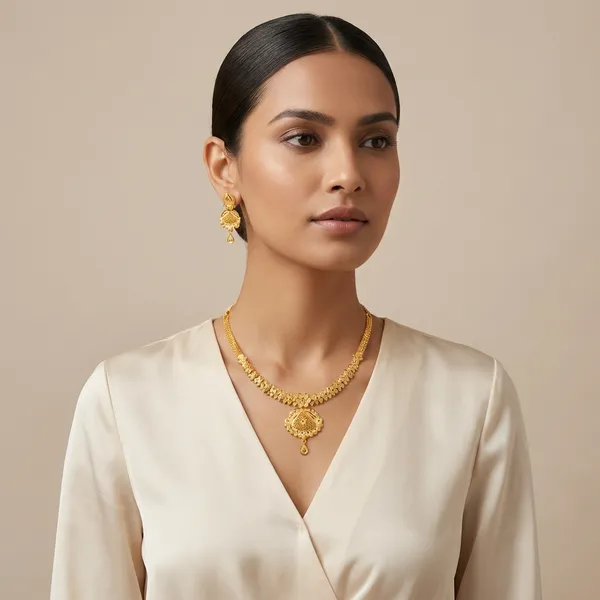Gold_Alloy_Necklace_With_Earrings_Set_For_Women