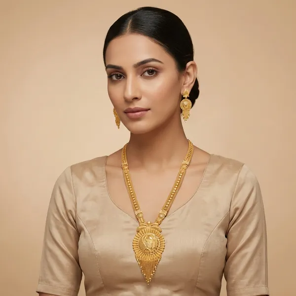 Gold_Alloy_Long_Necklace_With_Earrings_Set_For_Women
