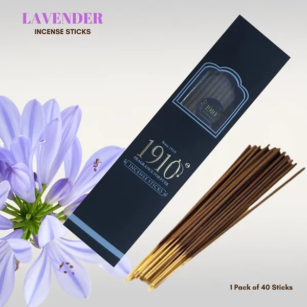 LAVENDER_Fragrance_Agarbatti_sticks_with_Holder_(Pack_Of_40_Sticks)