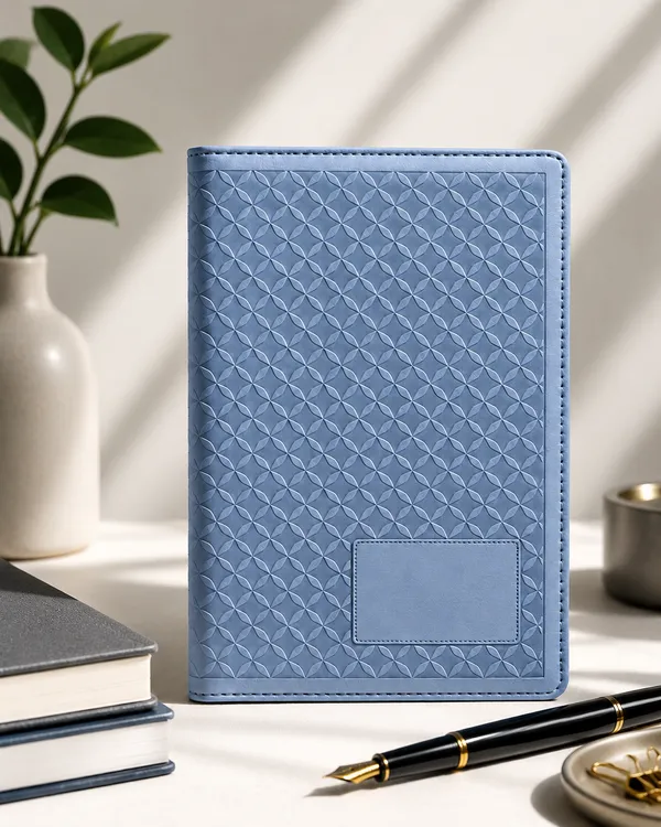Blue_Geometric_Floral_Executive_Diary