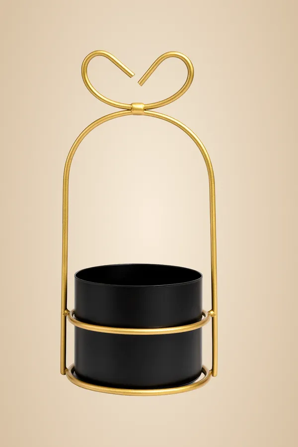 Black_And_Golden_Iron_Orchid_Metal_Planter_For_Home_Decor_Orchids,Flowering_Plants,Table_Decor,Indoor_Use_And_Gifting
