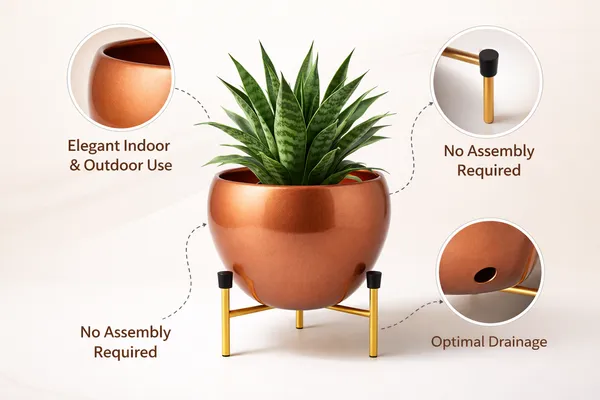 Brown_And_Rose_Gold_Iron_Seraphine_Pot_With_Stand_Home_Decor_For_Indoor_Plants,Living_Room_Decor,Bedroom_Decor,Corner_Decor_And_Statement_Piece