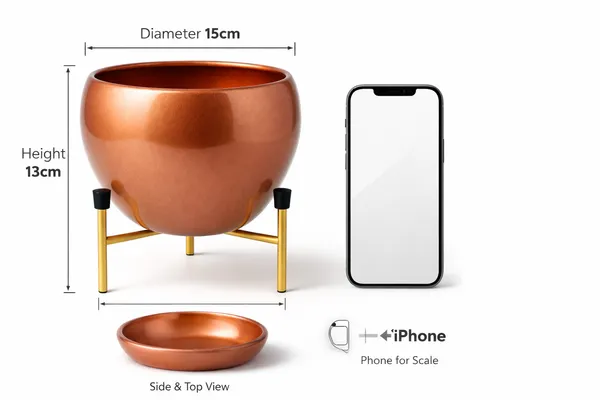 Brown_And_Rose_Gold_Iron_Seraphine_Pot_With_Stand_Home_Decor_For_Indoor_Plants,Living_Room_Decor,Bedroom_Decor,Corner_Decor_And_Statement_Piece