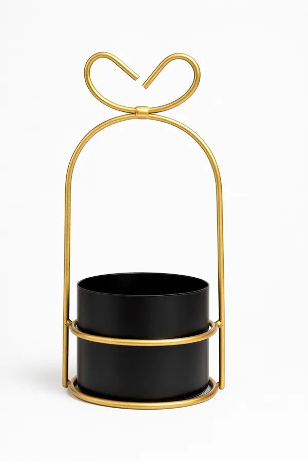 Black_And_Golden_Iron_Orchid_Metal_Planter_For_Home_Decor_Orchids,Flowering_Plants,Table_Decor,Indoor_Use_And_Gifting