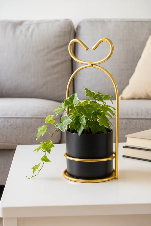 Black_And_Golden_Iron_Orchid_Metal_Planter_For_Home_Decor_Orchids,Flowering_Plants,Table_Decor,Indoor_Use_And_Gifting