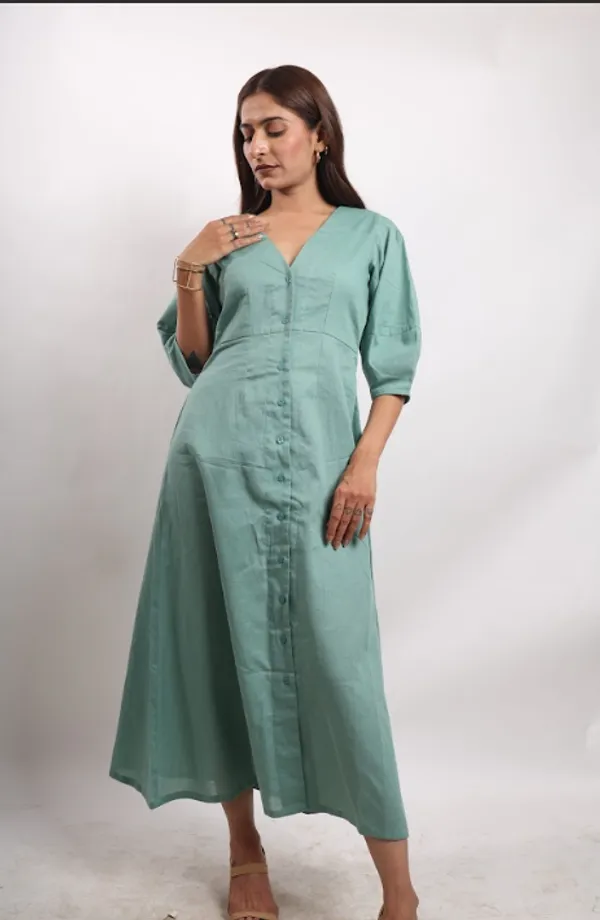 Green_Cove_Pure_Linen_Dress_For_Women