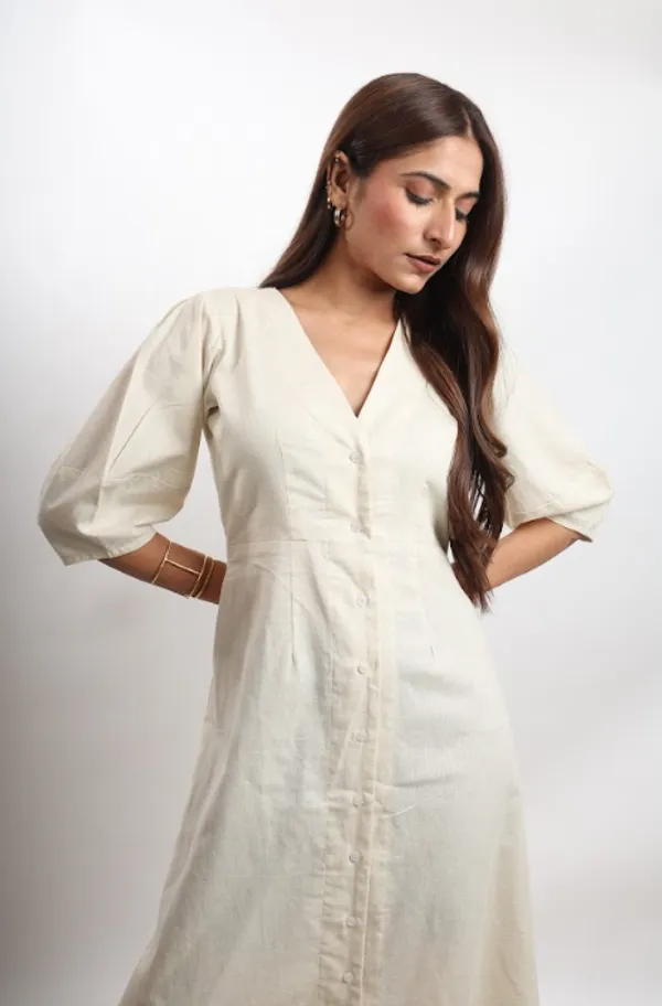 Off_White_Halo_Pure_Linen_Dress_For_Women