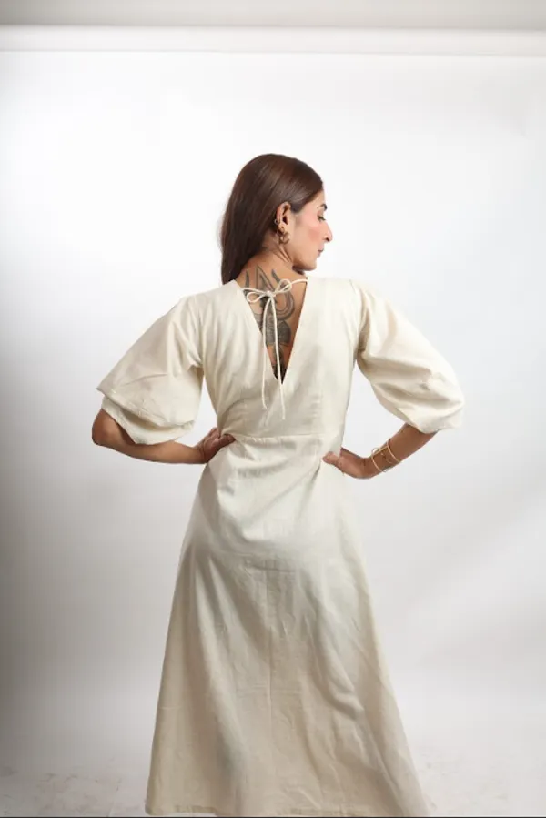 Off_White_Halo_Pure_Linen_Dress_For_Women