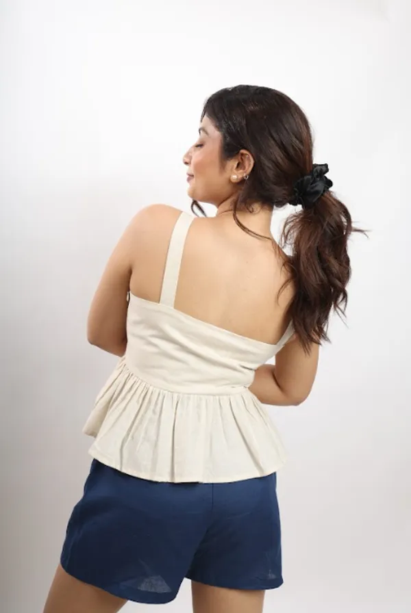 Off_White_Cloud_Pure_Linen_Top_For_Women