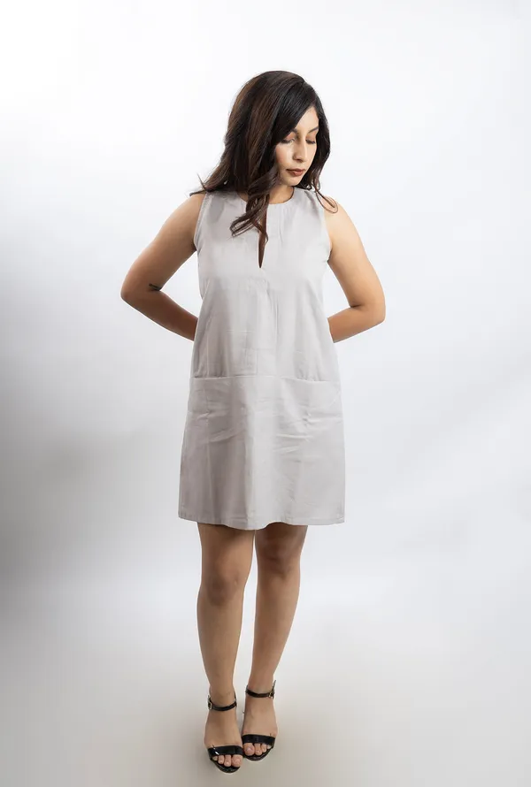Equinox_Grey_Cotton_Dresses_For_Women