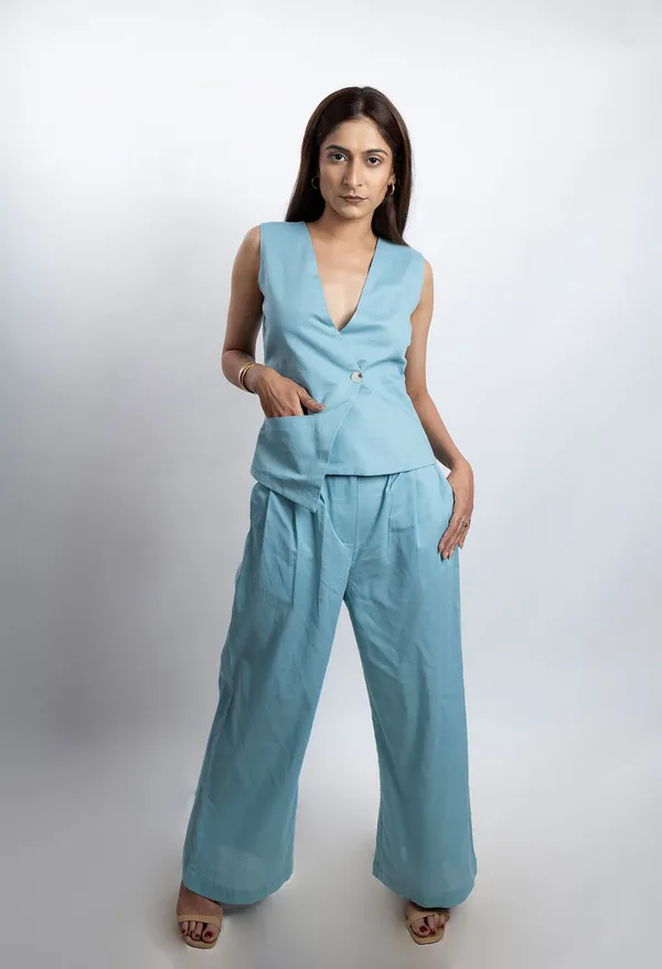 Hum_Steel_Blue_Cotton_Waistcoat_For_Women