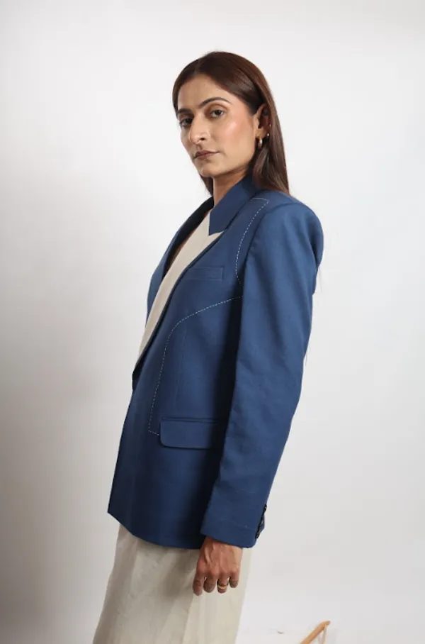 Blue_Ease_Pure_Linen_Blazer_For_Women
