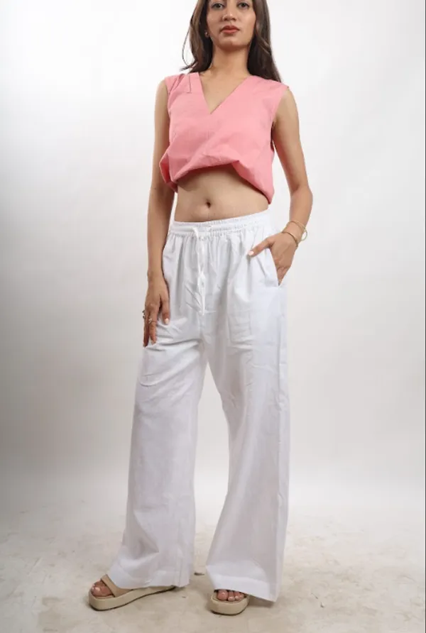White_Siesta_Pure_Linen_Trouser_For_Women