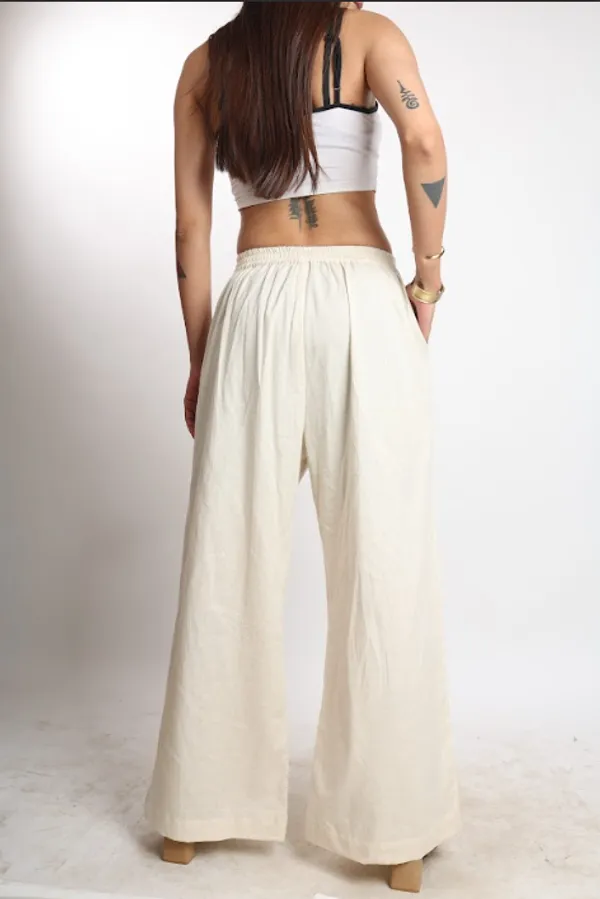 Off_White_Summer_Pure_Linen_Trouser_For_Women