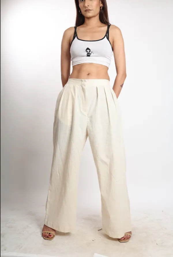 Off_White_Summer_Pure_Linen_Trouser_For_Women