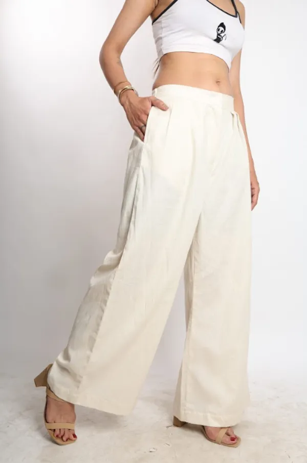 Off_White_Summer_Pure_Linen_Trouser_For_Women