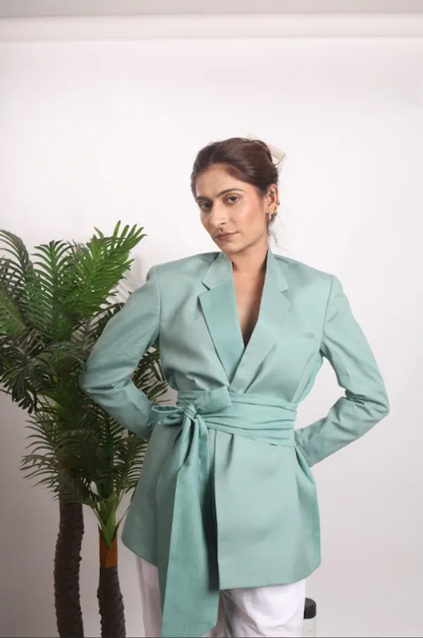 Green_Pause_Pure_Linen_Blazer_For_Women