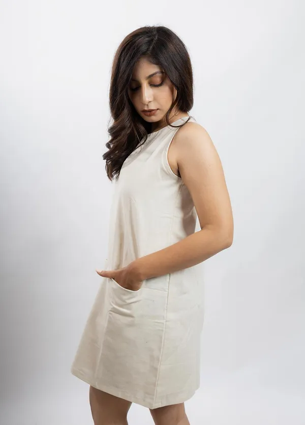 Zephyr_Off_White_Cotton_Dresses_For_Women