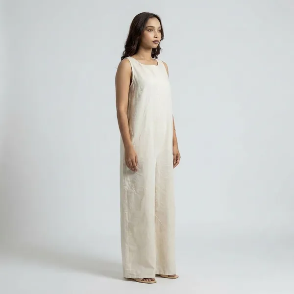 Alma_Off_White_Cotton_Jumpsuit_For_Women