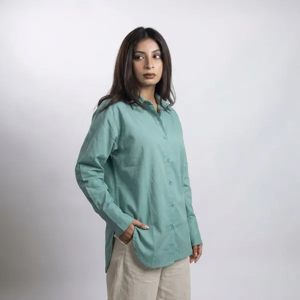 Fern_Aquamarine_Cotton_Shirts_For_Women
