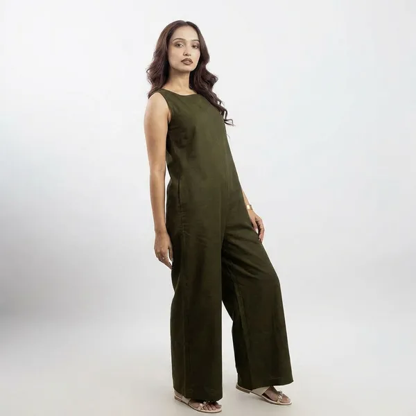 Nova_Military_Green_Cotton_Jumpsuit_For_Women