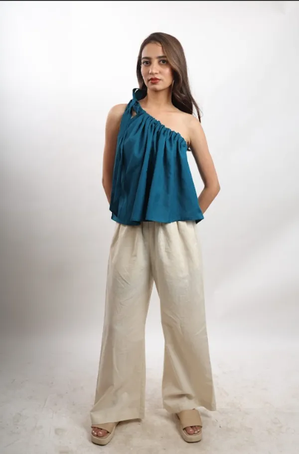 Blue_Tera_Pure_Linen_Top_For_Women