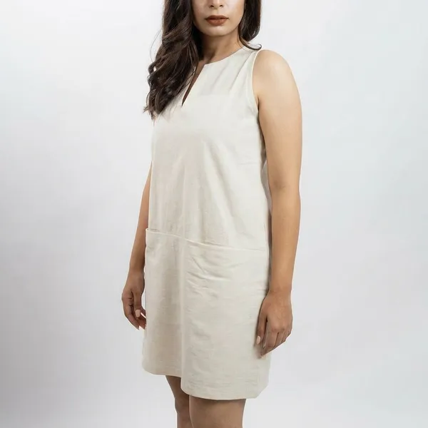 Zephyr_Off_White_Cotton_Dresses_For_Women