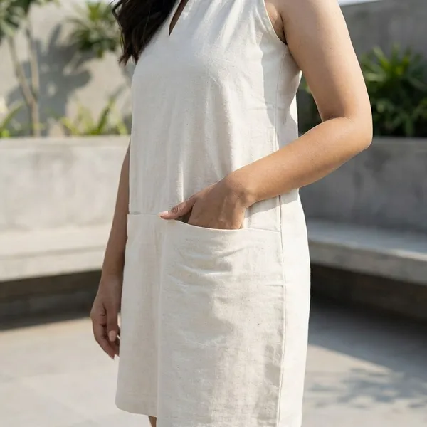Zephyr_Off_White_Cotton_Dresses_For_Women