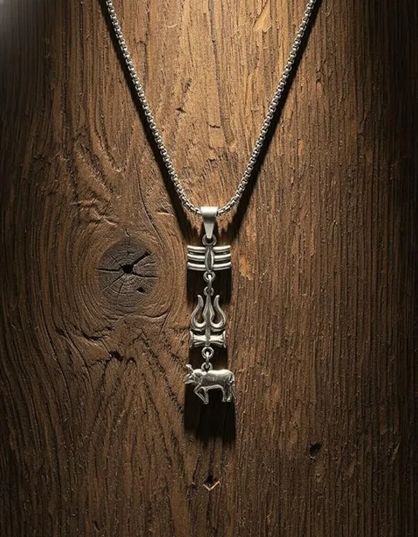 Shiva_Silver_Metal_Necklace_For_Men_And_Women
