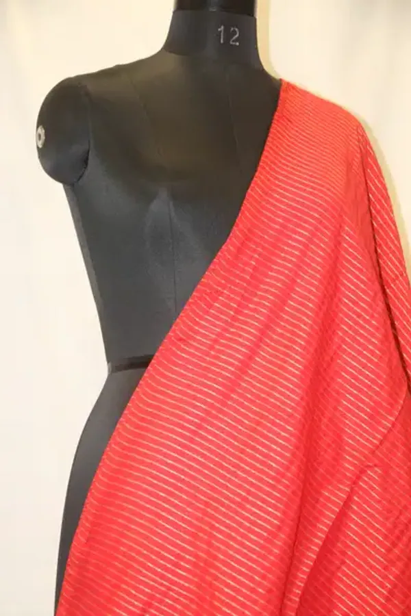 Khadi_Cotton_Zari_Stripes_Carrot_Pink