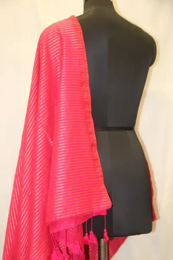 Khadi_Cotton_Zari_Stripes_Pink
