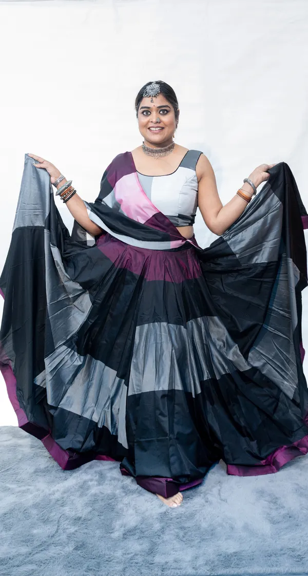 Lehenga_Multicolor_Black