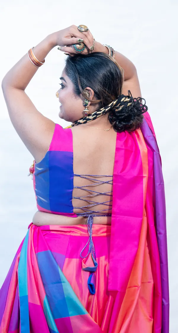 Lehenga_Multicolor_Fuchsia