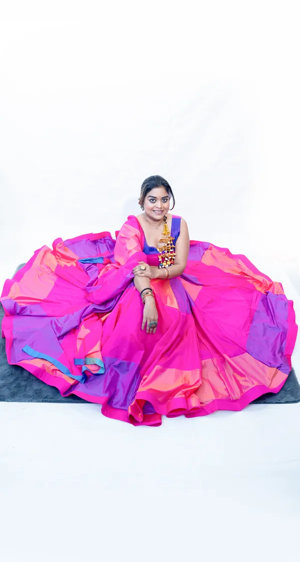 Lehenga_Multicolor_Fuchsia