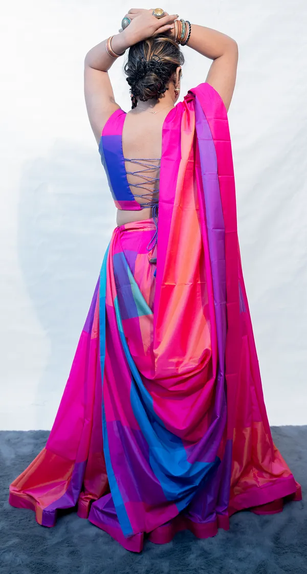 Lehenga_Multicolor_Fuchsia