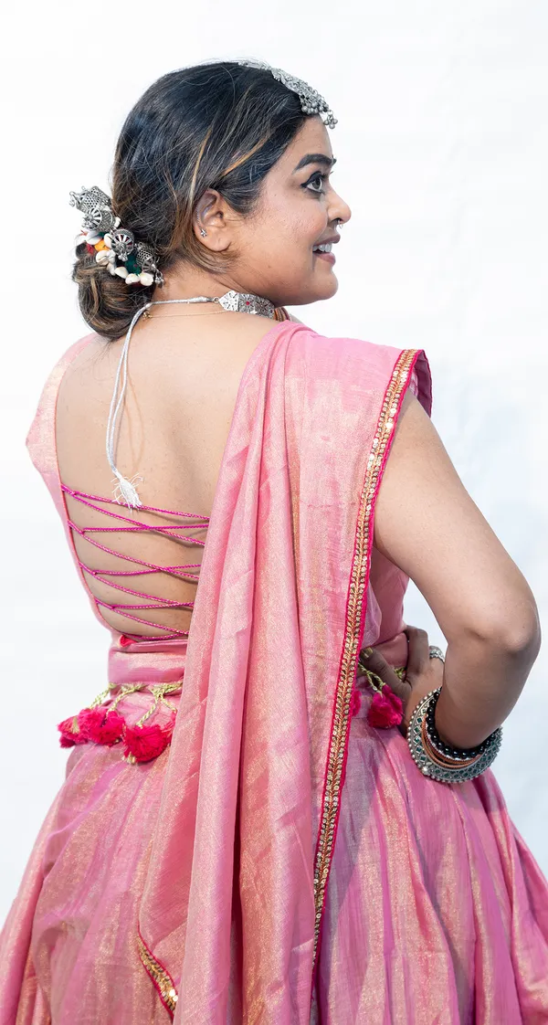 Lehenga_Cotton_Tissue_Pink_With_Belt