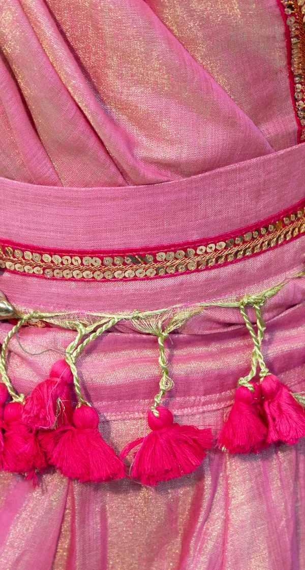 Lehenga_Cotton_Tissue_Pink_With_Belt