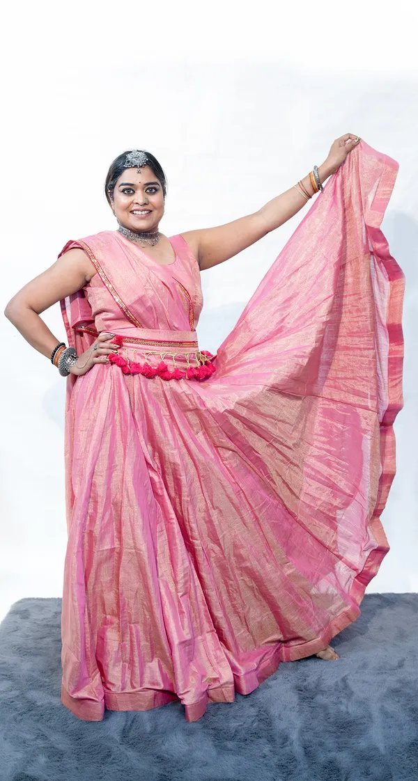 Lehenga_Cotton_Tissue_Pink_With_Belt