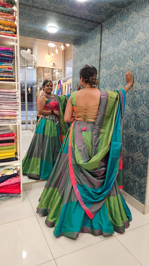 Lehenga_Multicolor_Green