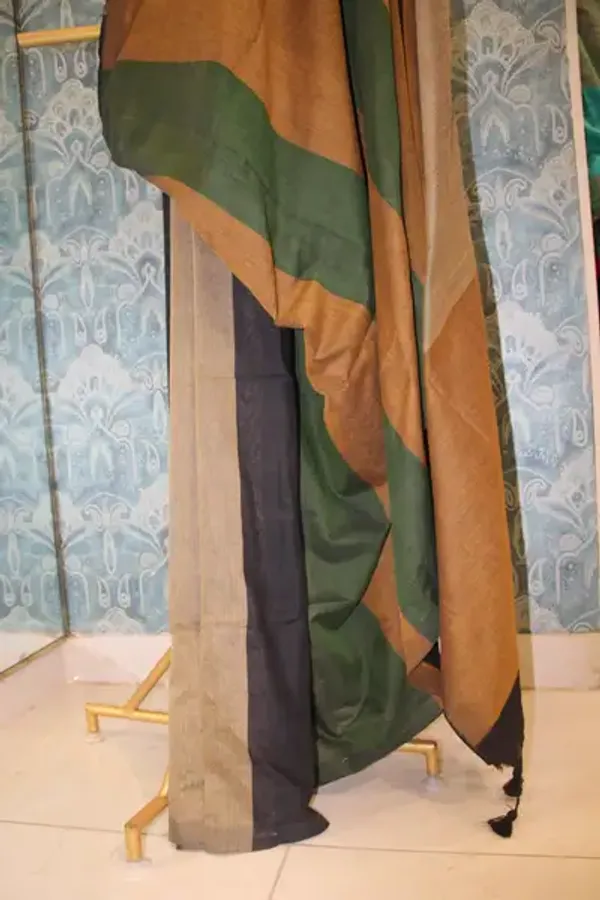 Khadi_Cotton_Mc_Stripes_Brown_Black_Olive_Green