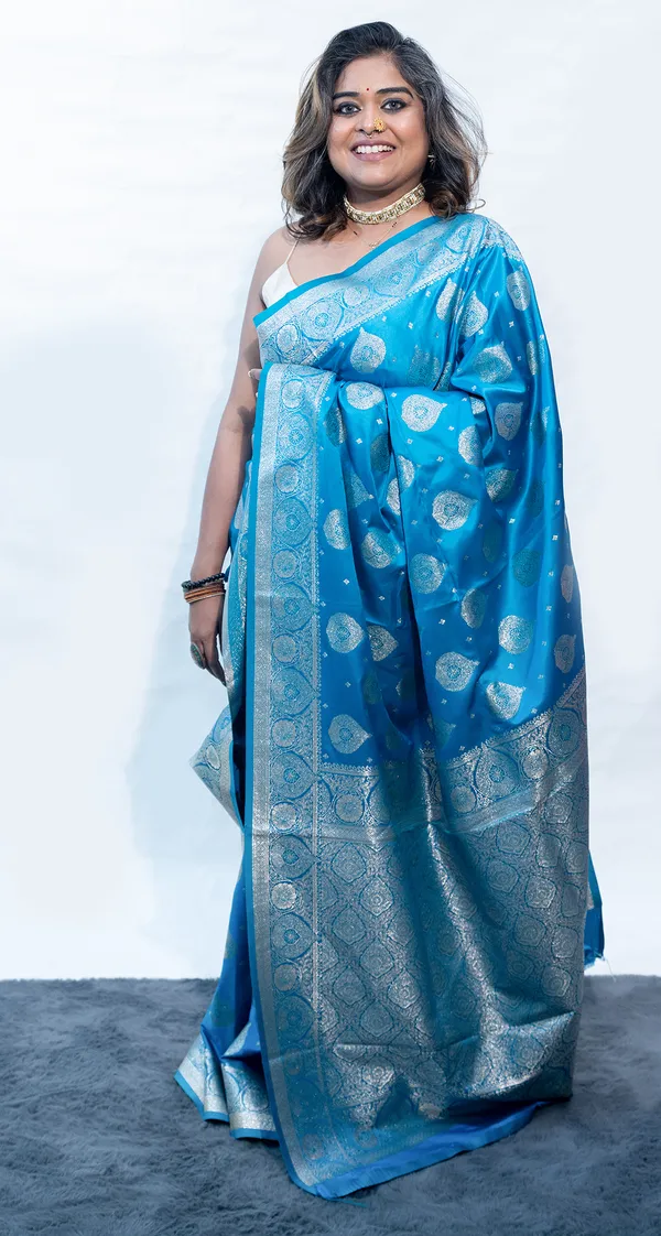Saree_Banarasi_Single_Color_Light_Blue