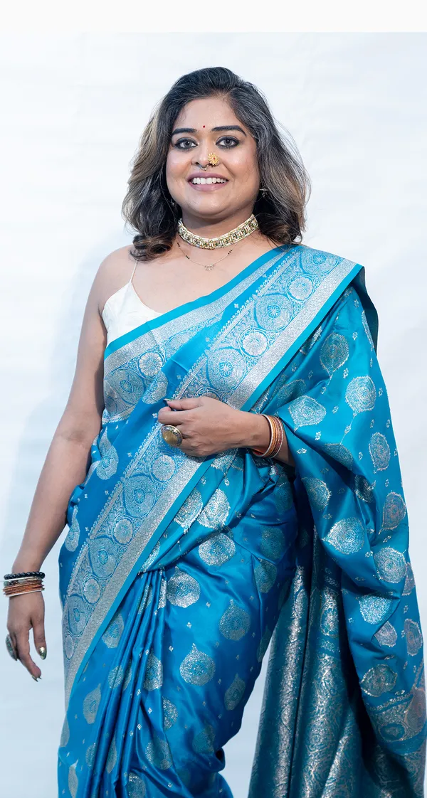 Saree_Banarasi_Single_Color_Light_Blue